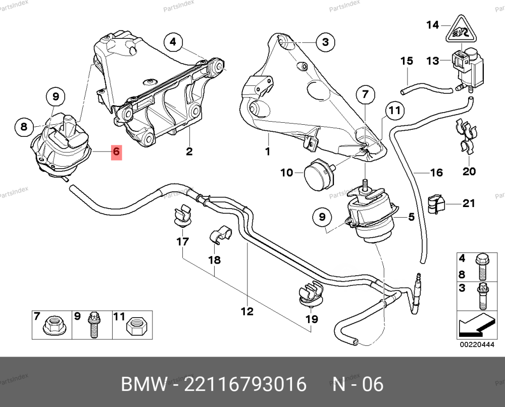 ძრავის ბალიში (პადმატორნი) BMW 22116793016 თბილისი - photo 1