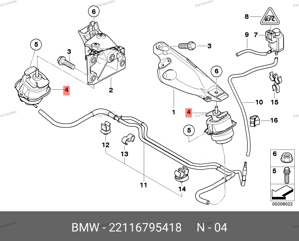 ძრავის ბალიში (პადმატორნი) BMW 22 11 6 795 418 თბილისი - photo 1