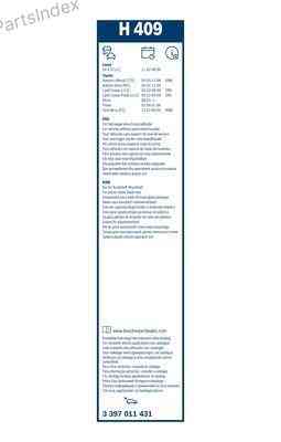 Wiper Blade Bosch 3 397 011 431 Tbilisi