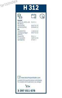 Wiper Blade Bosch 3 397 011 678 Tbilisi
