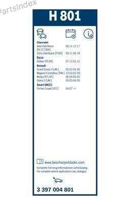 Wiper Blade Bosch 3 397 004 801 Tbilisi