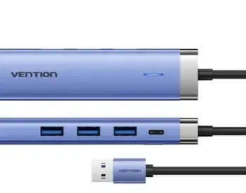 Tgfsb 5-in-1 USB 3.0 hub, in a rich blue aluminum case, Tbilisi - photo 2