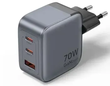 The multifunctional network charger Vention Fexh0-EU 2xUSB-C/USB-A belongs to the latest GaN technology models. Tbilisi