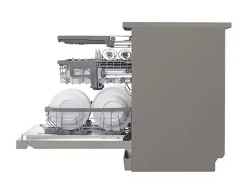 LG Dfc435Fp Silver ჭურჭლის სარეცხი მანქანა არის ინოვაციური ტექნოლოგიით აღჭურვილი მოწყობილობა თბილისი