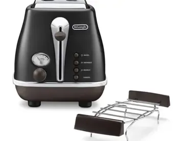 Ტოსტერი DeLonghi TP Int1 DL Ctov2103.BK (Icona Vintage სერიიდან) არის ელეგანტური და ფუნქციური მოწყობ თბილისი