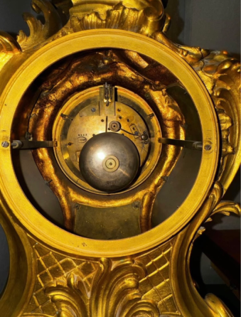 Louis XV Style Gilt Bronze (Ormolu) Figural Mantel Clock Tbilisi