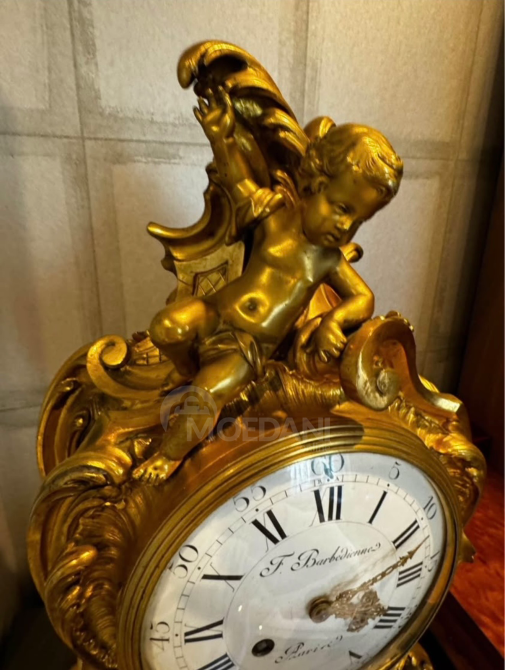 Louis XV Style Gilt Bronze (Ormolu) Figural Mantel Clock Tbilisi - photo 4