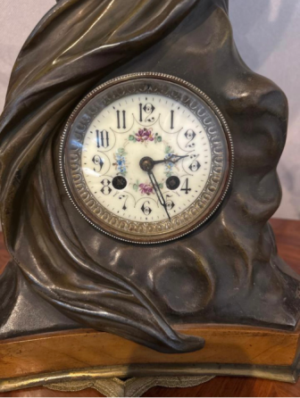 "Allegory of Love" Art Nouveau Cherubs on the Moon Clock Tbilisi