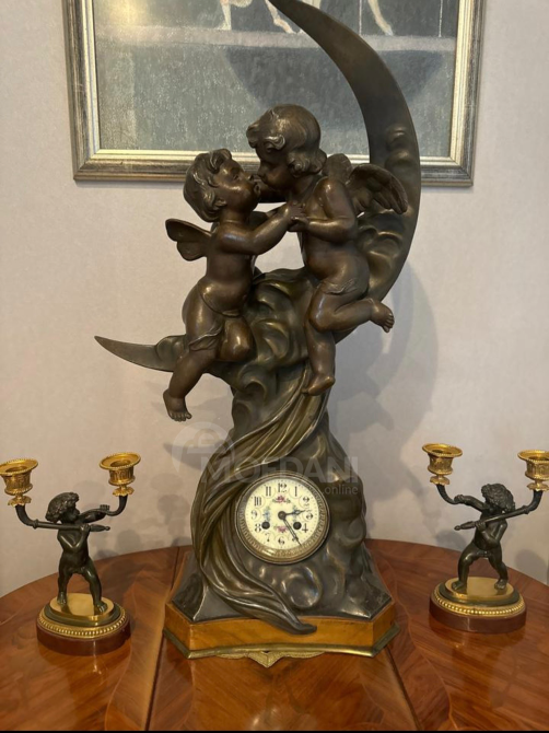 "Allegory of Love" Art Nouveau Cherubs on the Moon Clock Tbilisi - photo 1