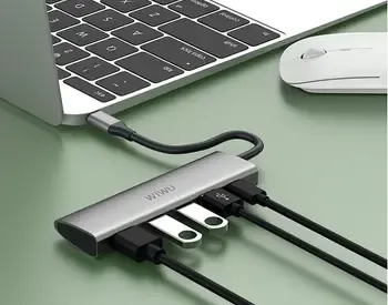 WiWU Alpha 531H Grey არის მრავალფუნქციური USB ჰაბი თბილისი