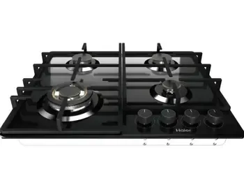 The Haier HHQ-G64Caqb gas hob features an elegant black design and high quality. Tbilisi