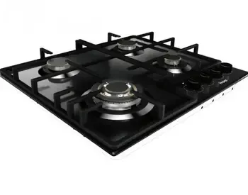 The Haier HHQ-G64Caqb gas hob features an elegant black design and high quality. Tbilisi - photo 2