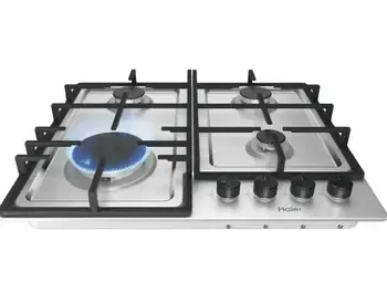 The Haier HHQ-M64Cx built-in gas hob features a modern and ergonomic design. Tbilisi