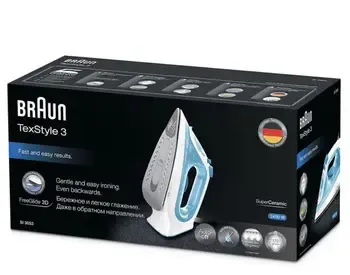 The Braun 12730010-Si3041Gr steam iron, presented in a compact design, is designed for efficient and fast ironing. Tbilisi