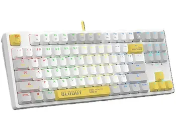 A4Tech Bloody S87 RGB Mechanical Keyboard Energy White არის პროფესიონალური გეიმინგ კლავიატურა თბილისი