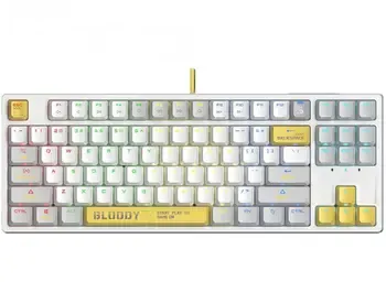 A4Tech Bloody S87 RGB Mechanical Keyboard Energy White არის პროფესიონალური გეიმინგ კლავიატურა თბილისი - photo 1