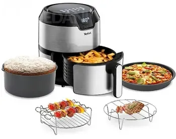 Tefal Ey401D15 აეროგრილი გამოირჩევა სენსორული კონტროლით და 8 პროგრამით, რომელიც უმარტივებს საკვების თბილისი - photo 1