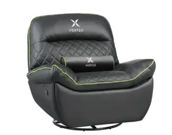 Vertex Throne Gaming Sofa Black/Green PVC წარმოადგენს თანამედროვე და კომფორტულ გეიმერულ სავარძელს თბილისი