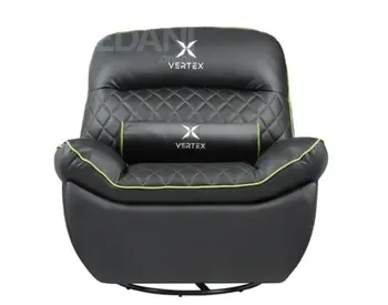 Vertex Throne Gaming Sofa Black/Green PVC წარმოადგენს თანამედროვე და კომფორტულ გეიმერულ სავარძელს თბილისი - photo 1