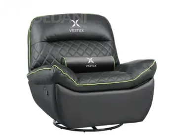 Vertex Throne Gaming Sofa Black/Green PVC წარმოადგენს თანამედროვე და კომფორტულ გეიმერულ სავარძელს თბილისი - photo 2