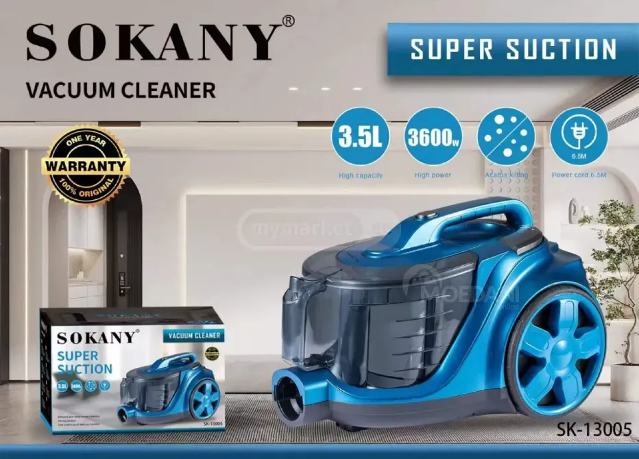 Მტვერსასრუტი Sokany SK-13005 აღჭურვილია მაღალი შეწოვის სიმძლავრით და ძლიერი 3600 ვატიანი ძრავით თბილისი - photo 4