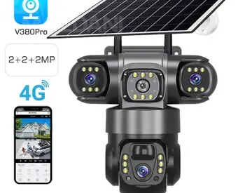 4G სათვალთვალო სამმაგი კამერა მზის პანელით Gs64 თბილისი - photo 1