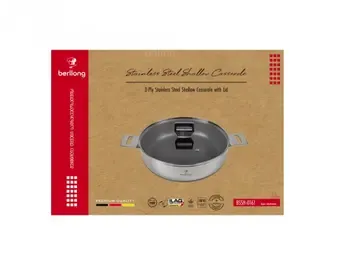 Ტაფა-ქვაბი Berllong Bssh-0161, 28cm, Pan, Grey თბილისი - photo 2