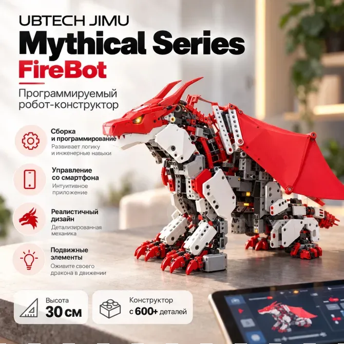 Ubtech Jimu FireBot Kit – პროგრამირებადი დრაკონის რობოტი თბილისი - photo 1