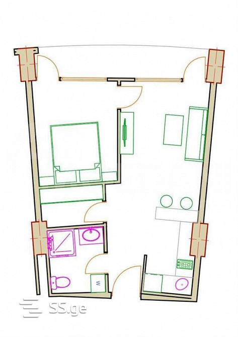 Apartments For Sale two-room 48м² 16/35 floor Batumi - photo 8