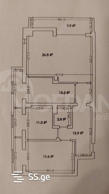 Apartments For Sale three-room 92м² 16/16 floor Tbilisi - photo 5