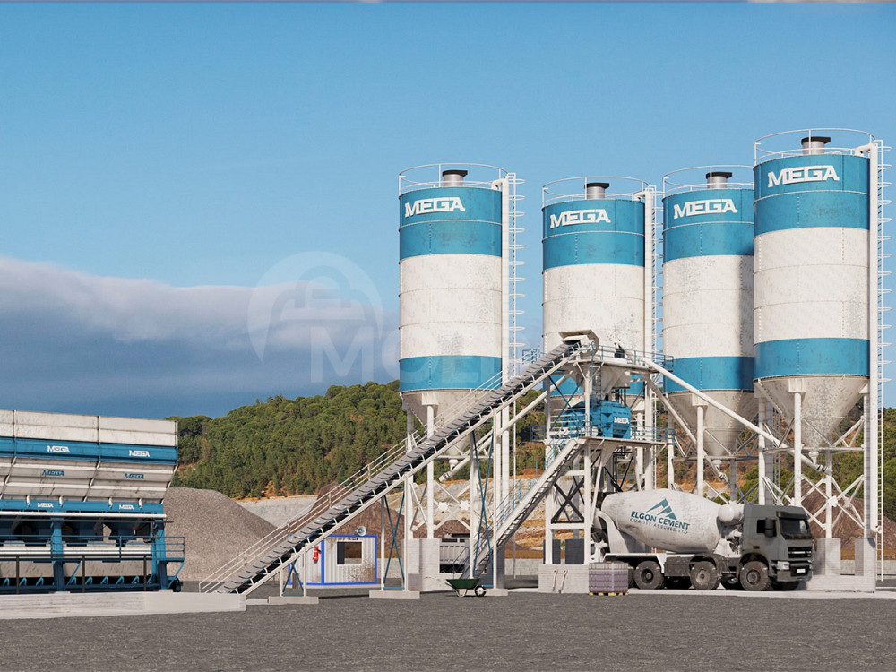 Concrete plant 200 m3 – Twin Shaft type concrete mixer Tbilisi - photo 1