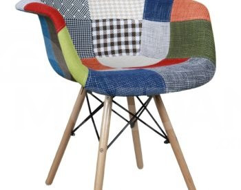 Стул в современном стиле с тканевой столешницей и деревянной ножкой Тбилиси - изображение 1