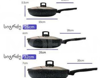 Bio granite pan set. Free delivery Tbilisi - photo 2