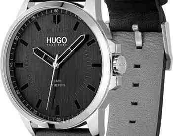 ✅HUGO #First Men's Quartz Stainless Steel and Leather Strap Tbilisi