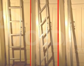 დურალუმინის კიბე დასაკეცი ალუმინის გასაშლელი კიბე მეტალის თბილისი - photo 4