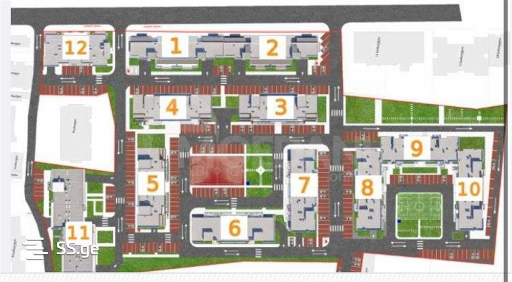 Apartments For Sale two-room 36м² 4/9 floor Tbilisi - photo 1