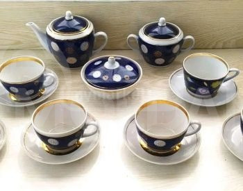 Антикварный кофейный сервиз, чашка, ламбак, чайник, молоко Тбилиси - изображение 1