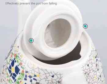 Керамический чайник РАФ.(мозаика).Объем 1,5 литра. Тбилиси