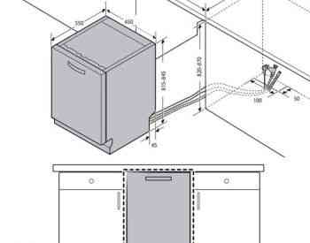 ჩასაშენებელი ჭურჭლის სარეცხი Samsung DW50R4040BB/WT Tbilisi