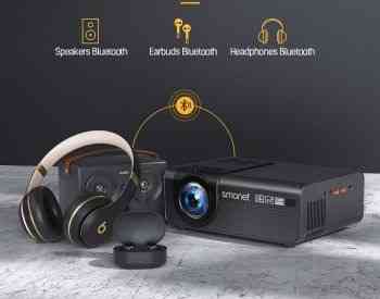 Movie Projector 4K, WIFI, Bluetooth, 9500 Lumens. - საუკეთეს თბილისი