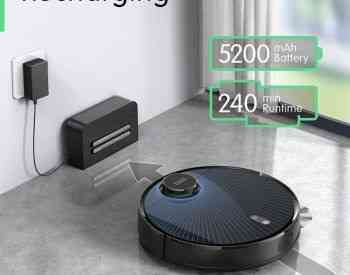 Robot Vacuum Cleaner WIFI, 3500PA, 4H Runtime - რობოტი მტვერ თბილისი