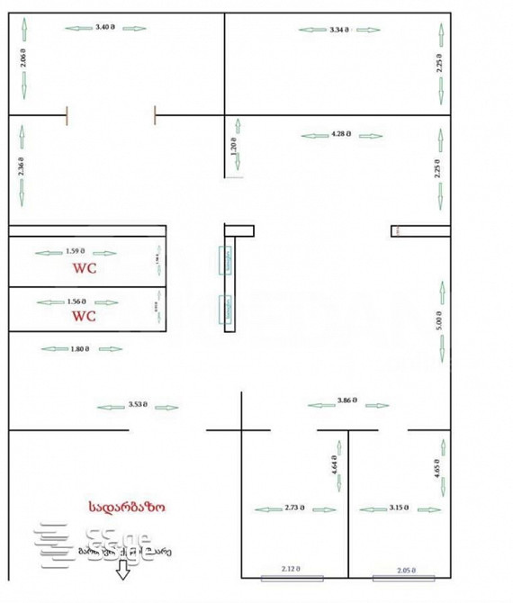 Продам 5-комн. квартиру 112м² 1/9 эт. Тбилиси - изображение 4