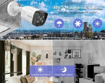 4K | 8.0MP | 2TB POE. Security Camera System Wired. თბილისი - photo 4