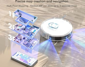 Робот-пылесос neabot Q11 - 4000 Па - ВЛАЖНАЯ / СУХАЯ Чистка - робот Тбилиси - изображение 4