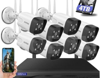 SALE!! 3K 5.0MP Outdoor Wireless security camera system. 8pc Tbilisi - photo 1