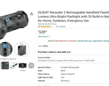 OLIGHT Marauder 2 - 14000 Lumens - ოლაითის სუპერ ფანარი. თბილისი - photo 2