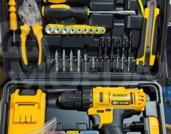 Аккумуляторная дрель-шуруповерт Dewalt 26 В с набором инструментов Тбилиси - изображение 1