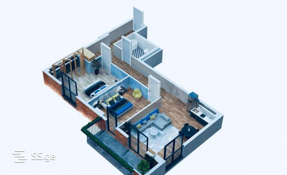 Apartments For Sale three-room 76.4м² 11/11 floor Tbilisi - photo 6