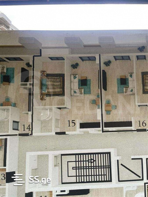 იყიდება 2 ოთახიანი ბინას 55მ² 3/11 სართ თბილისი - photo 2