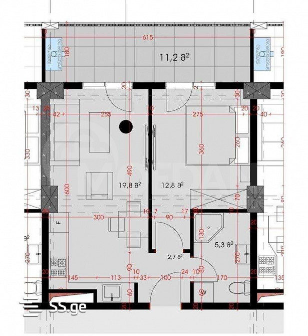 Apartments For Sale two-room 51.8м² 10/14 floor Tbilisi - photo 2